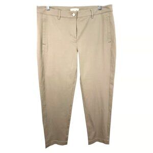 Eileen Fisher Medium Pants Ankle Cropped Organic Cotton Blend Stretch